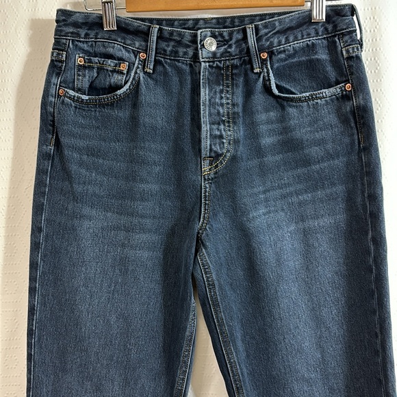 GRLFRND The Helena High Rise Straight Leg Jeans Blue Size 27 - Picture 3 of 15